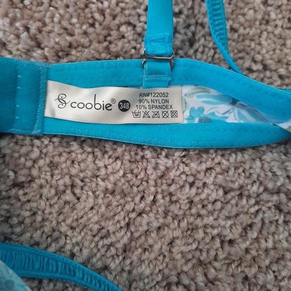 NWT Coobie 34 B Bra..  Padded Underwire, removable straps. - Picture 4 of 4